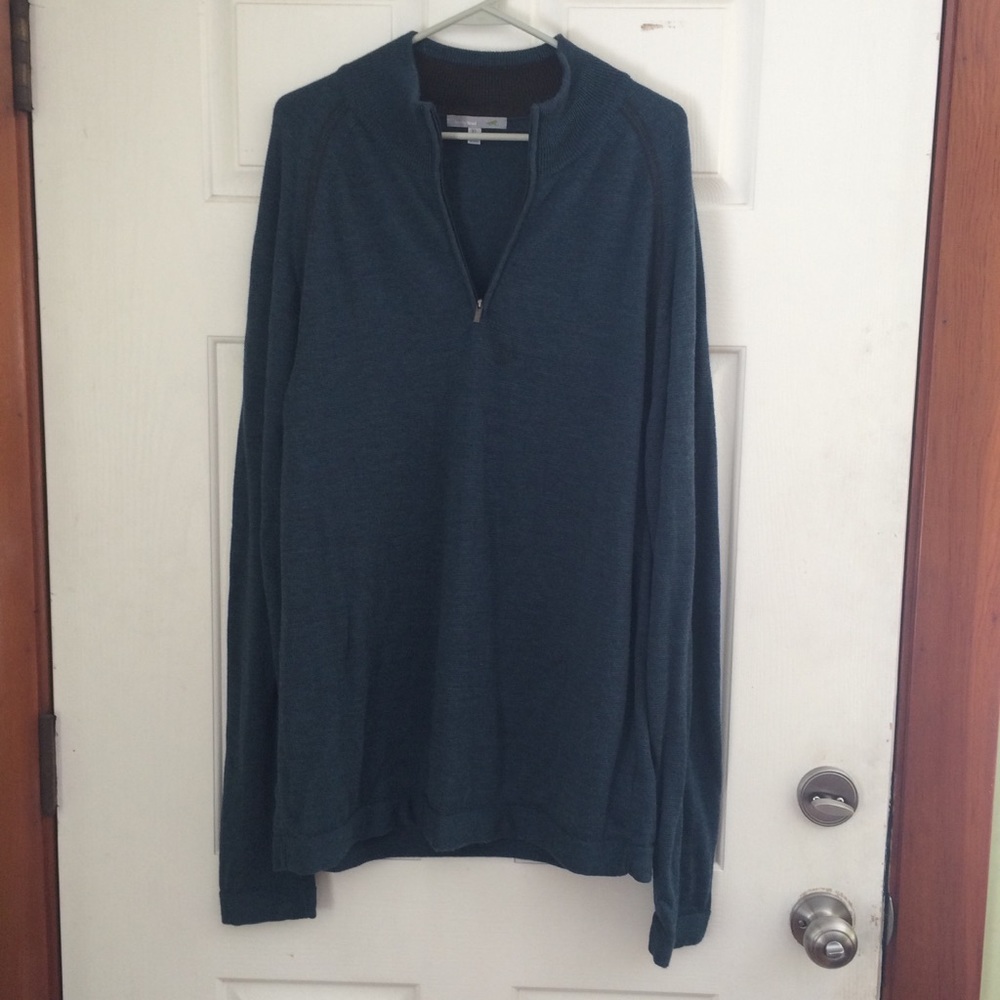 100% merino wool Horny Toad quarter zip sweater